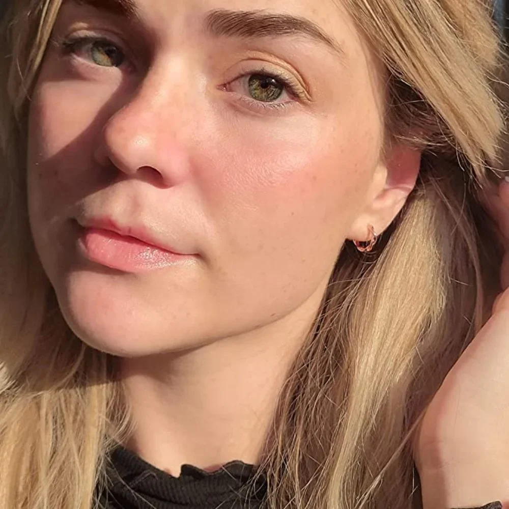 Rose Gold Earrings Small Hoop Earrings For Women Girls 18k Rose Gold Plated 925 - Picture 4 of 5